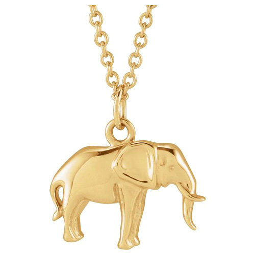  گردنبند دخترانه طلا طرح فیل