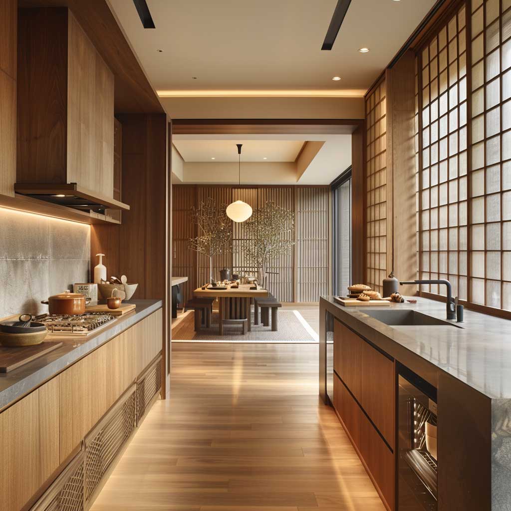 بهترین طراحی های آشپزخانه سبک ژاپنی 2024