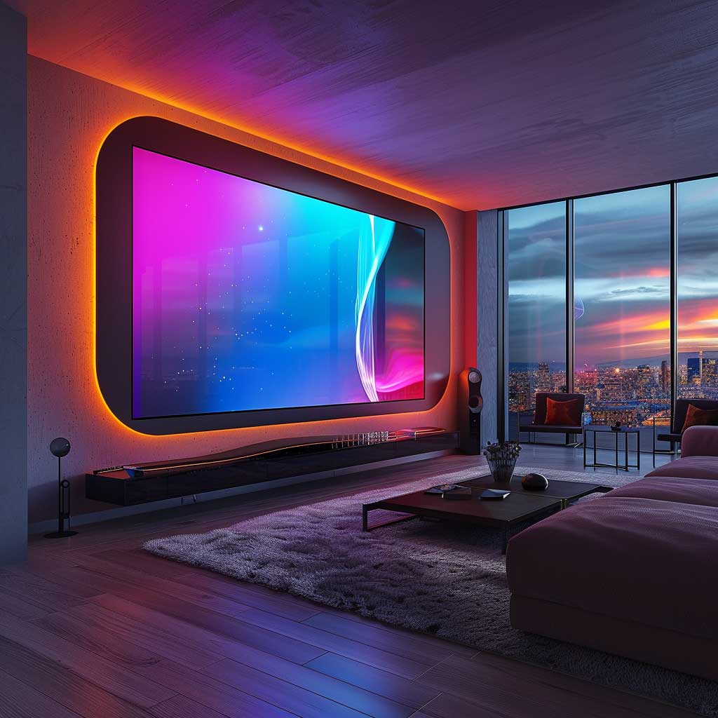 ایده پانل دیواری تلویزیون LED مدرن